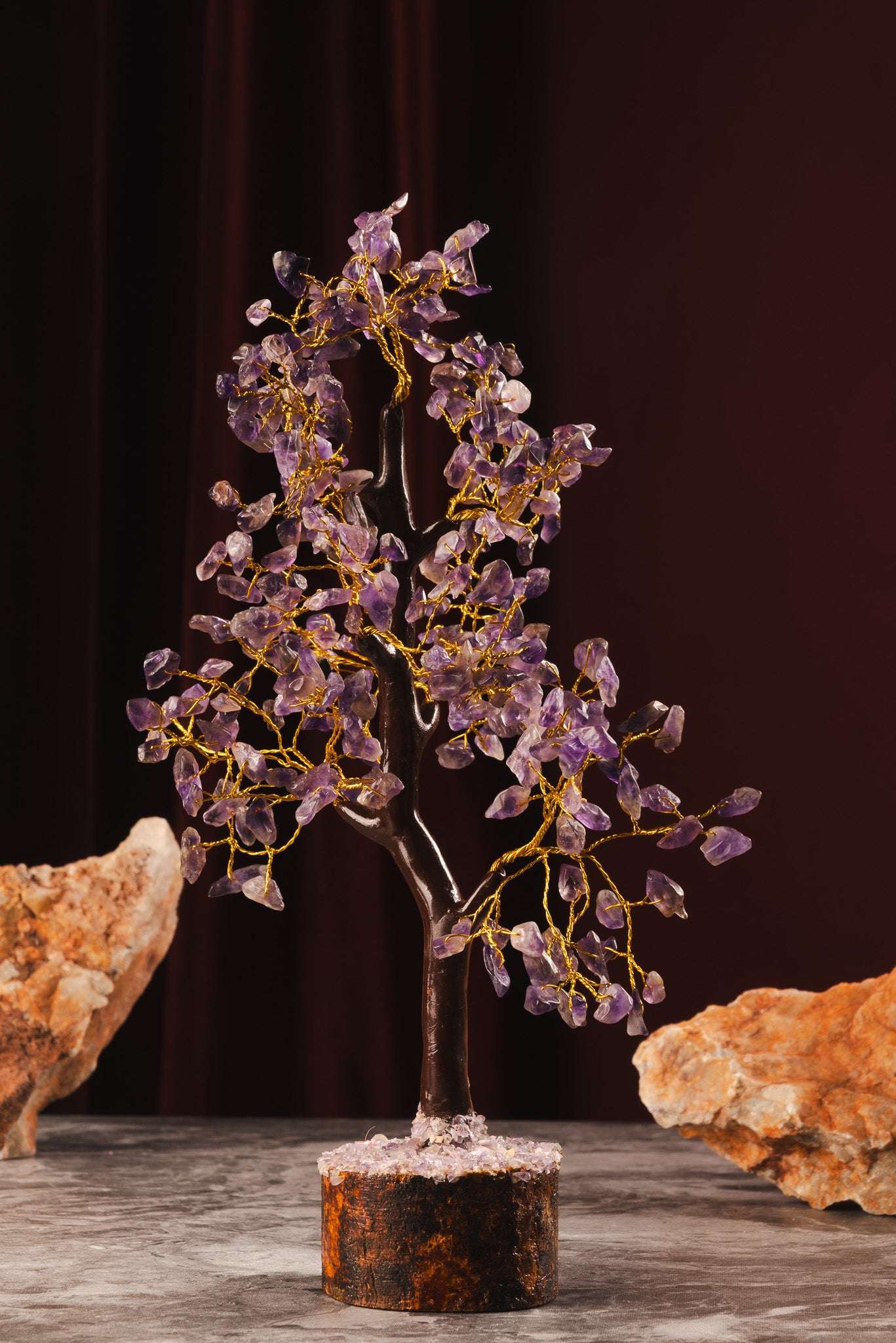 Amethyst crystal tree for meditation, peace, and emotional healing