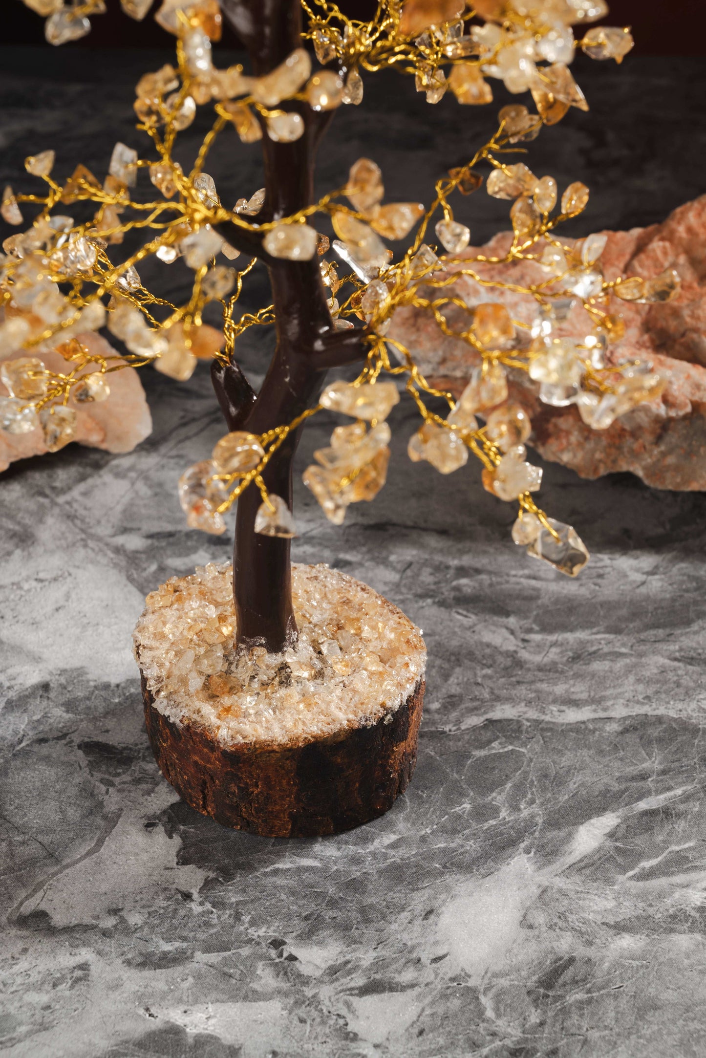 Citrine crystal tree for abundance, success, and confident energy
