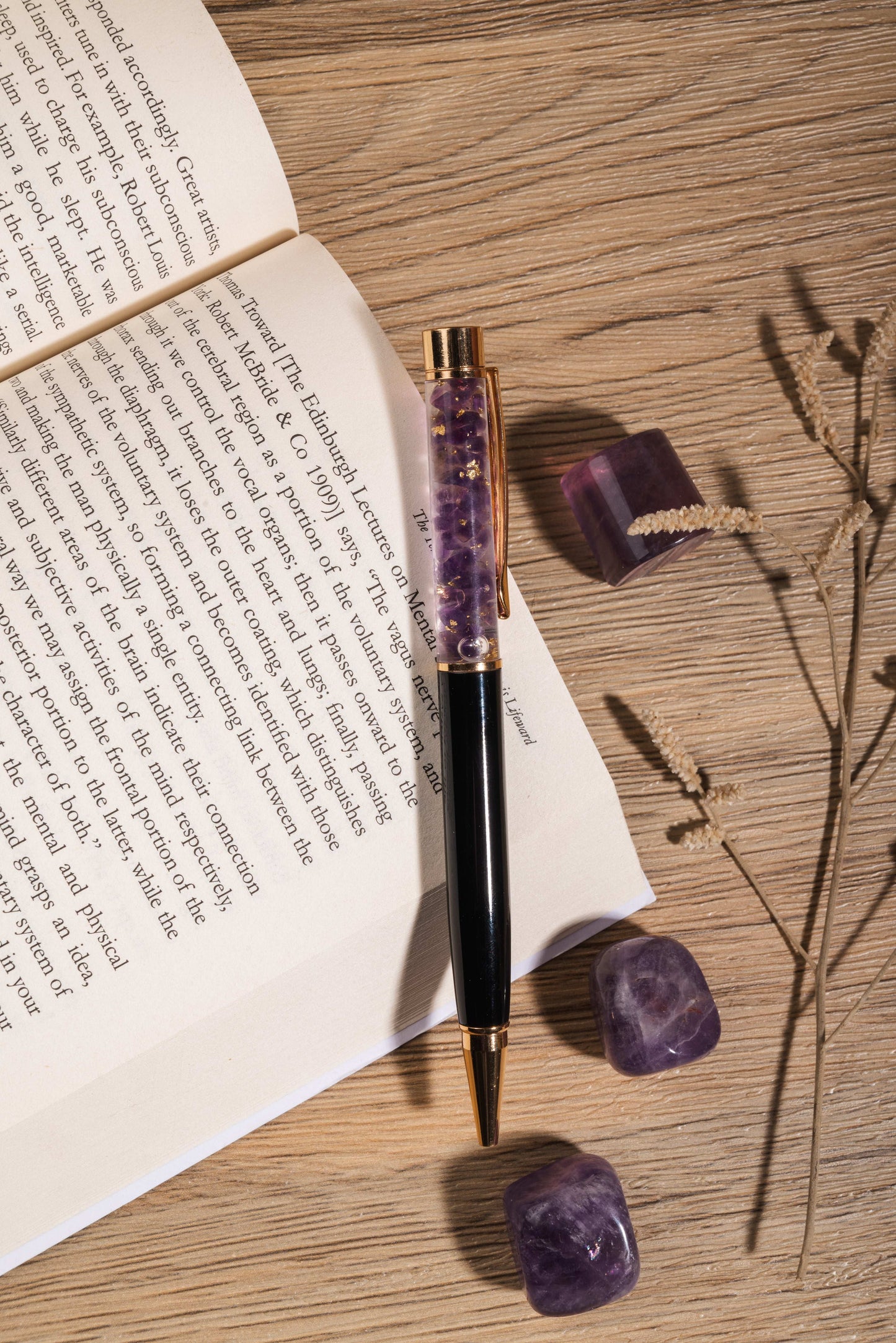 Amethyst pen for peace, clarity, and spiritual writing