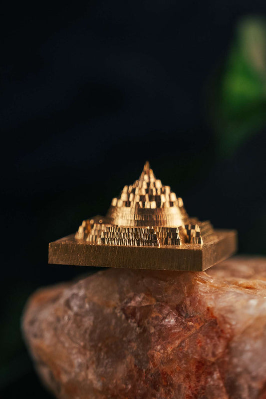 3D Shri Yantra pyramid for meditation, temple, and prosperity rituals