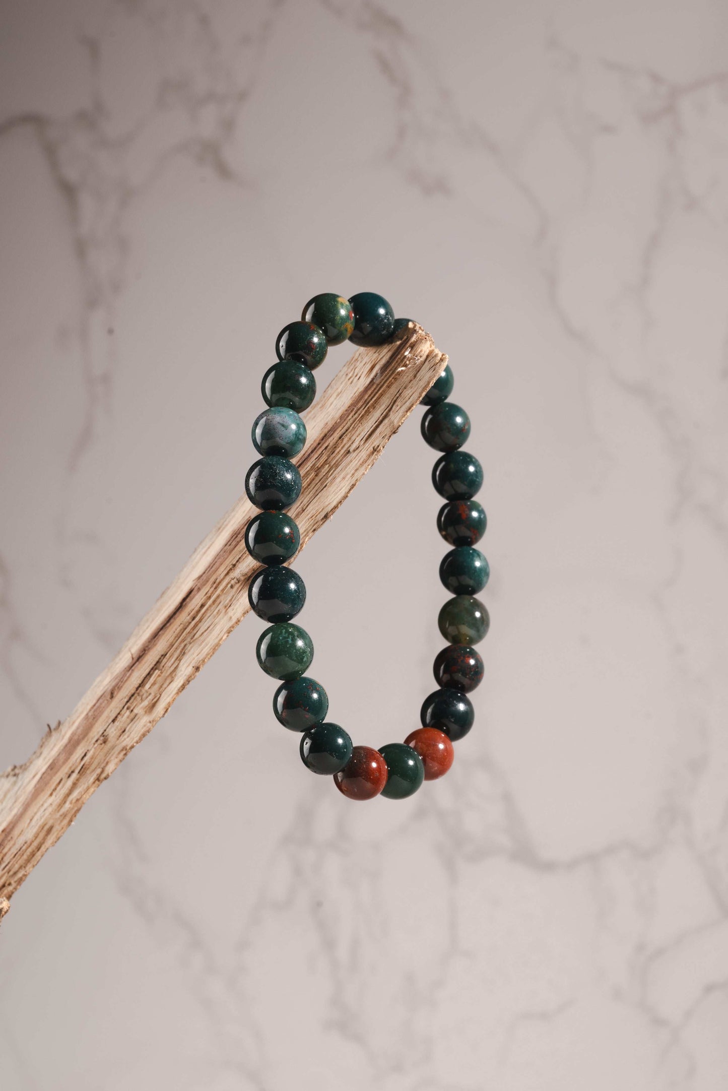 Bloodstone bracelet for strength, protection, and grounding energy