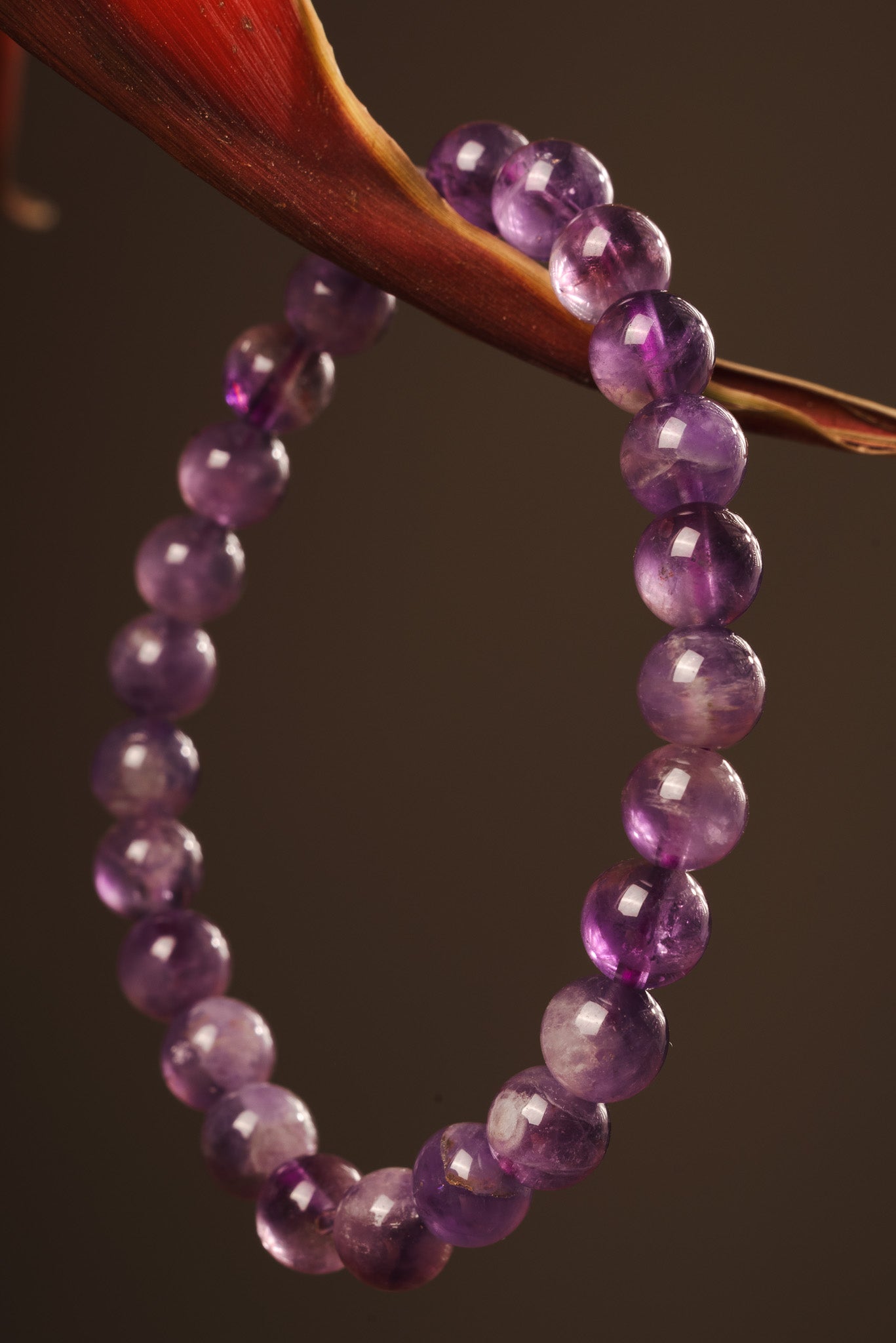 Natural amethyst bracelet to enhance intuition and inner peace