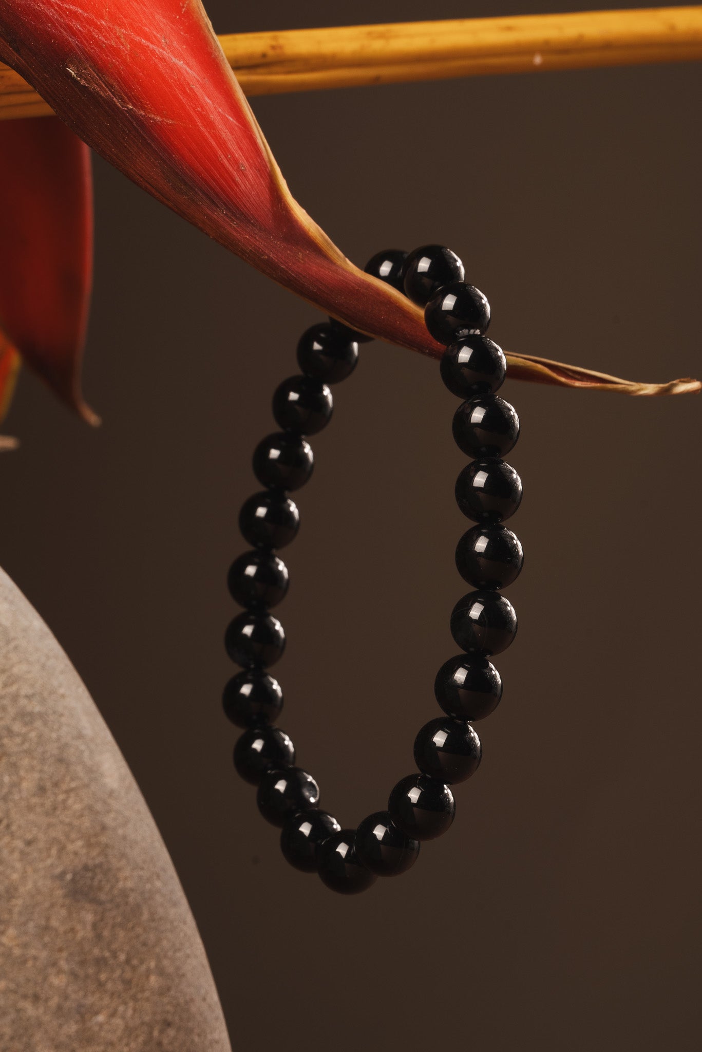 Black onyx bracelet for inner strength, protection, and emotional control