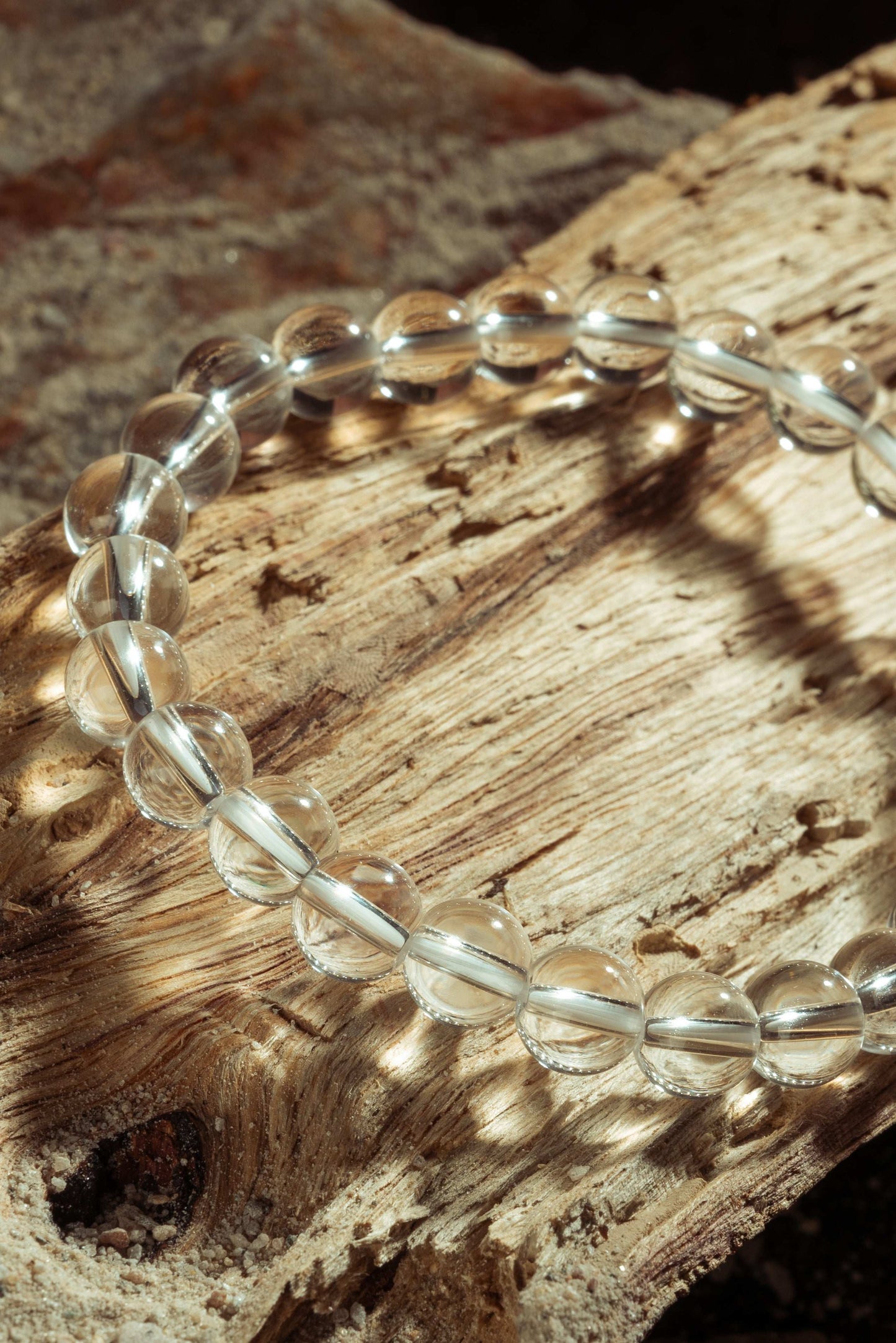 Clear quartz bracelet for energy amplification and chakra alignment