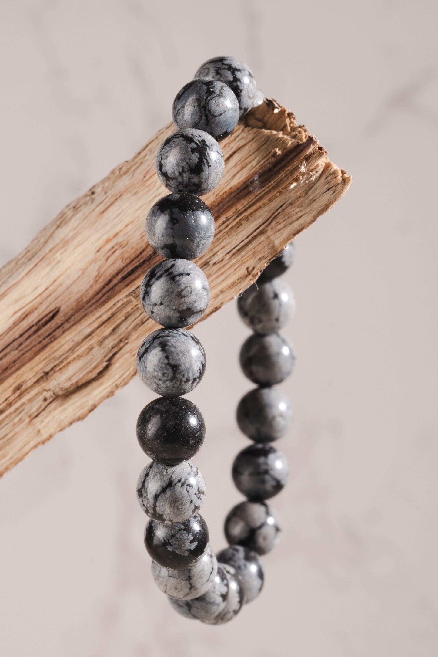 Natural snowflake obsidian jewelry for release and renewal