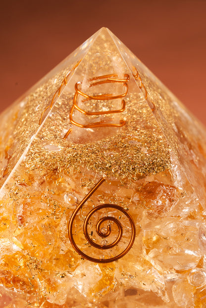 Citrine Orgonite Pyramid