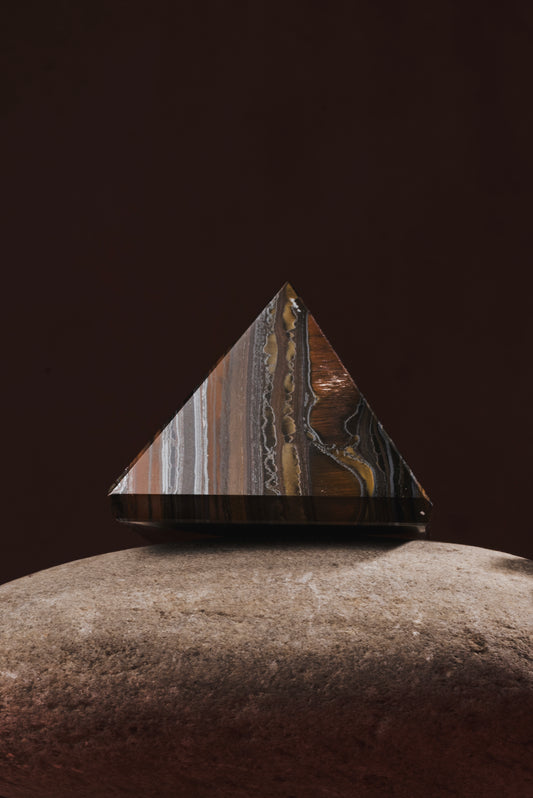 Tiger's Eye Pyramid