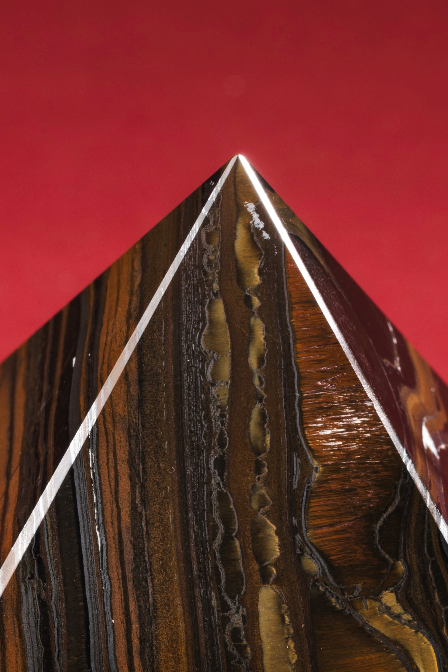 Tiger's Eye Pyramid