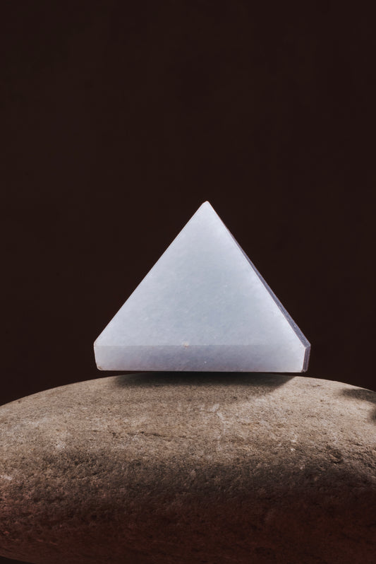 Blue Calcite Pyramid