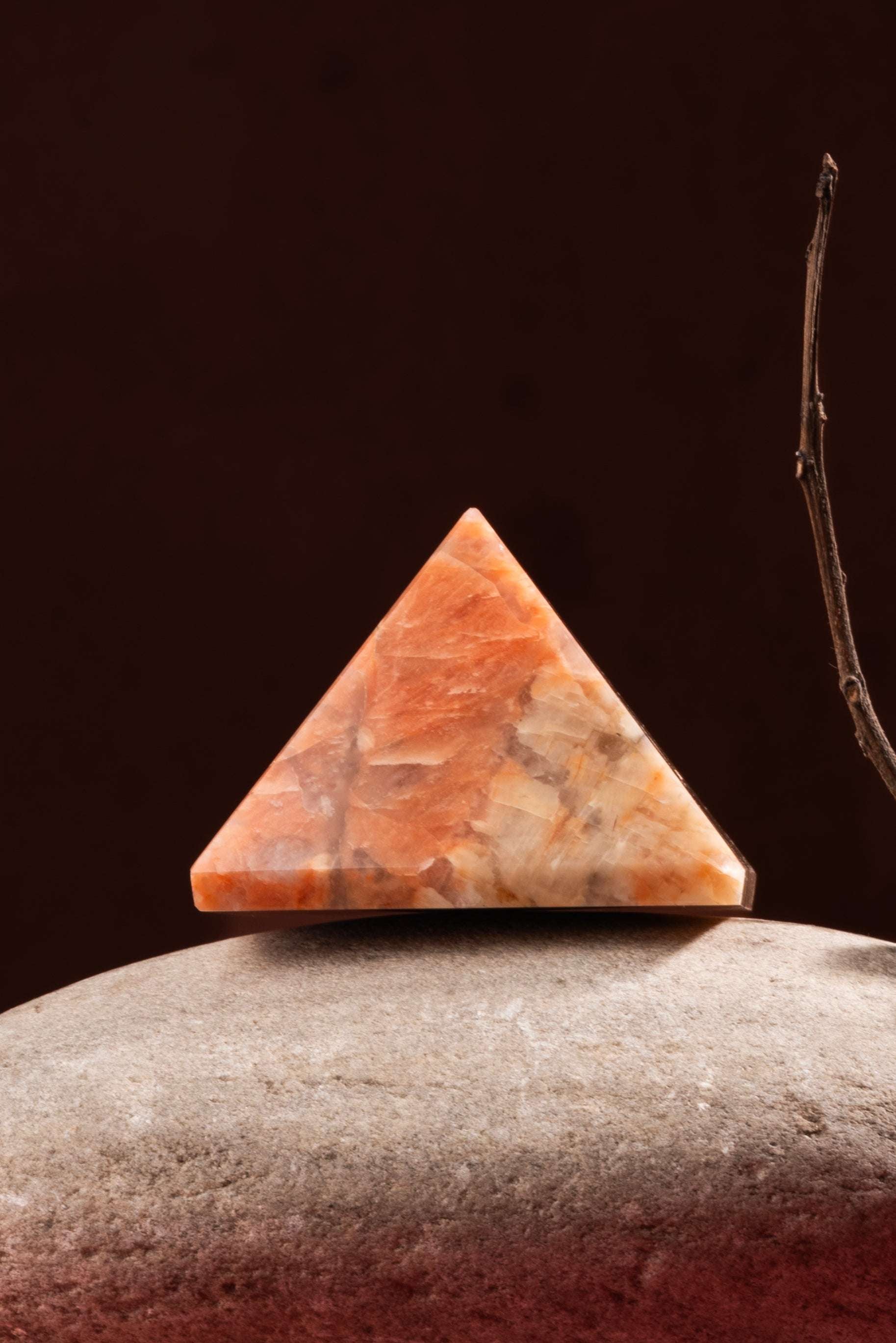 Peach Moonstone Pyramid
