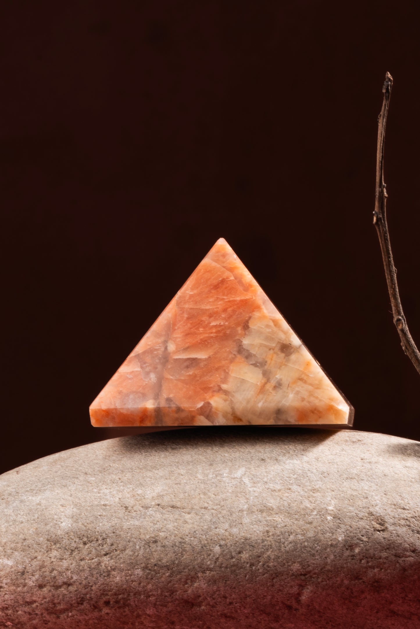 Peach Moonstone Pyramid