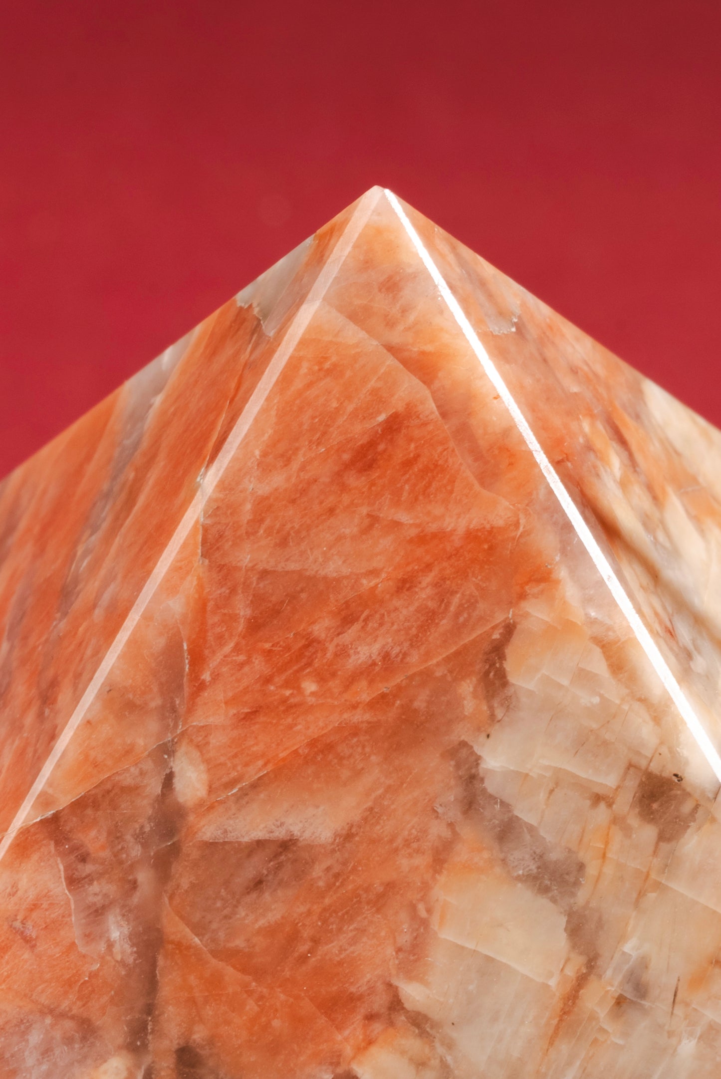 Peach Moonstone Pyramid