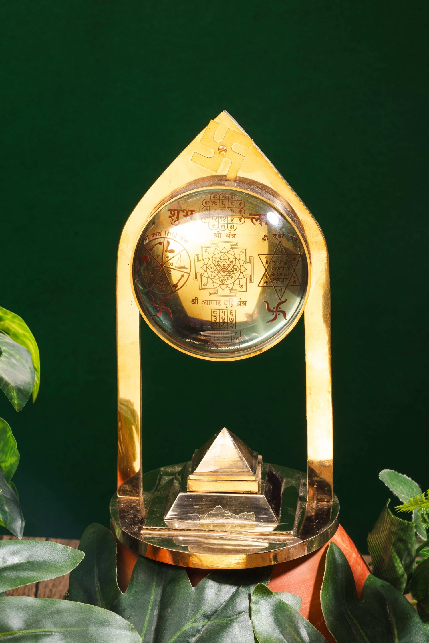 Brass Vastu Dosh Nivaran Yantra Pyramid for home & Offices vastu correction