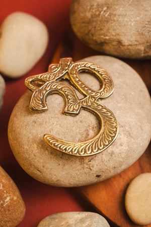 Brass Om Wall Hanging for Peace, Protection & Spiritual Energy