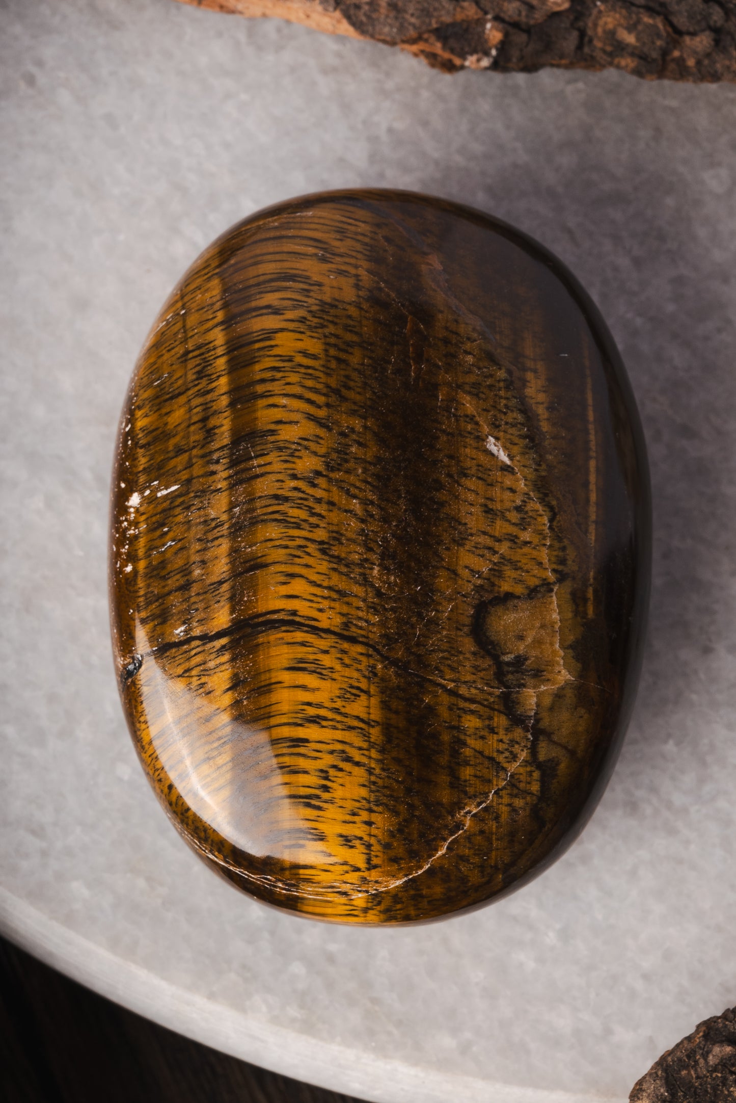 Tiger's Eye Palm Stone