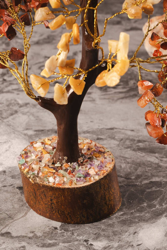 	Healing crystal tree for aligning all seven chakras and energizing space