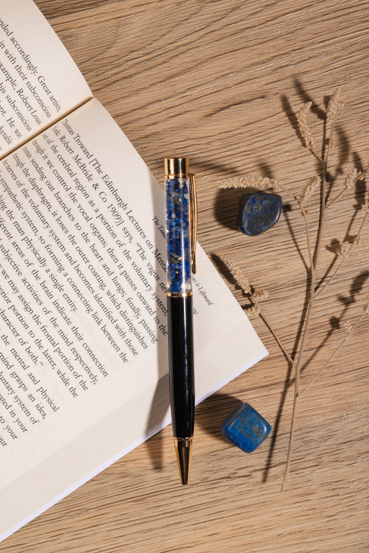 Lapis Lazuli pen for wisdom, truth, and clear communication