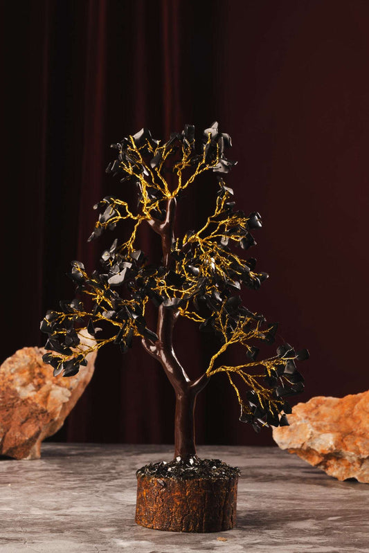 Black Tourmaline crystal tree for energy protection and grounding
