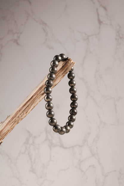 Pyrite bracelet for abundance, confidence, and manifestation power