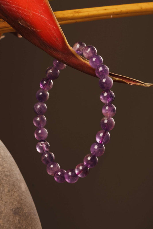 Amethyst crystal bracelet for stress relief and emotional healing