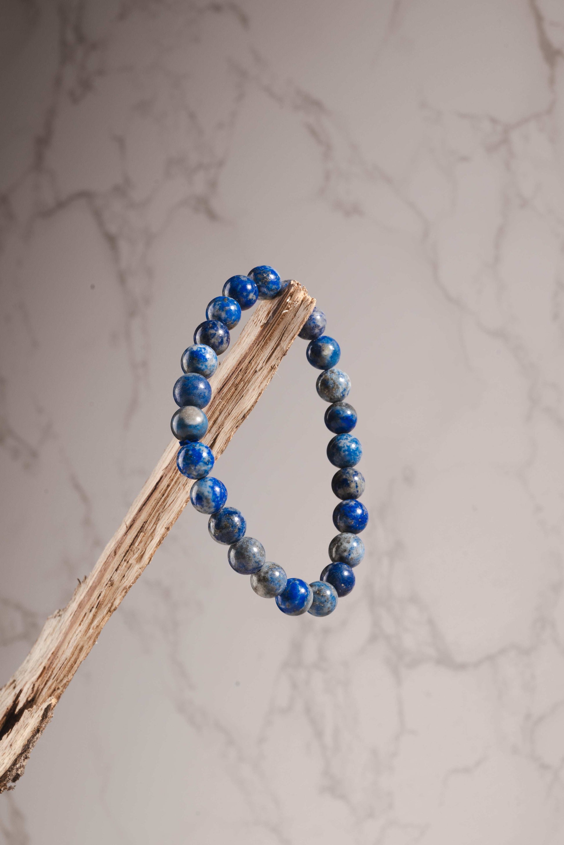 Lapis lazuli bracelet for wisdom, truth, and third eye activation