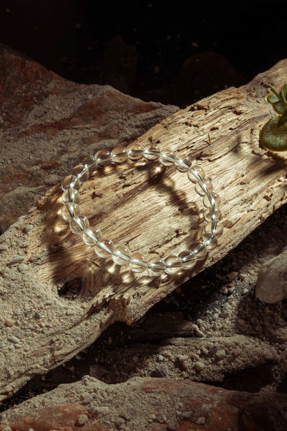Clear quartz bracelet for energy amplification and chakra alignment
