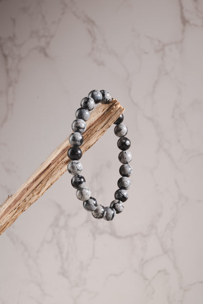 Snowflake Obsidian Bracelet