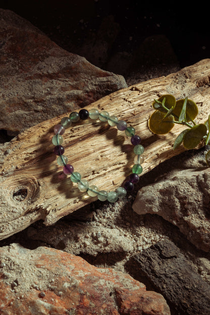 Fluorite bracelet for mental clarity, calm focus, and energy protection