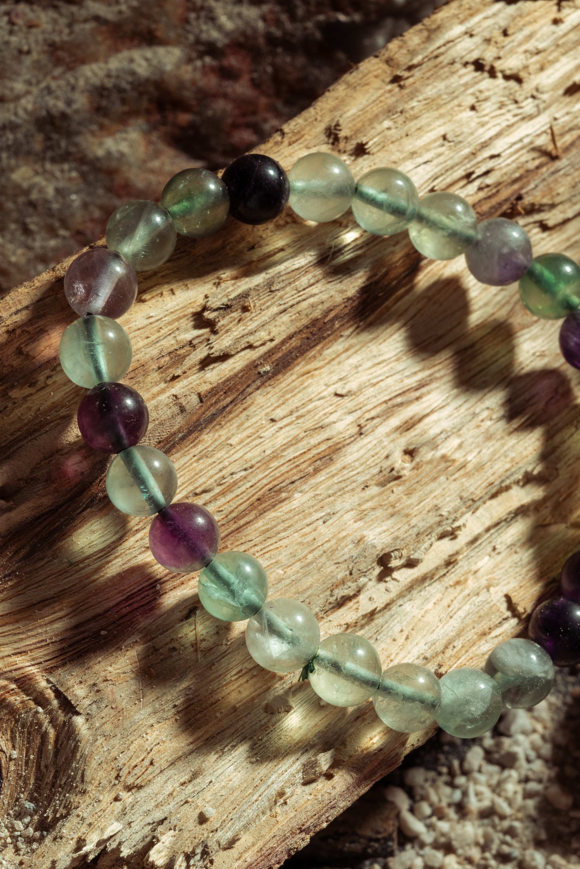 Fluorite crystal jewelry for focus, decision-making, and peace