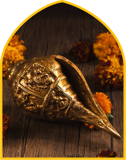 Brass Ganesh Shankh for Auspicious Beginnings