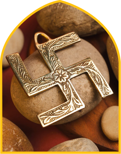 Brass Swastik Wall Hanging for Protection