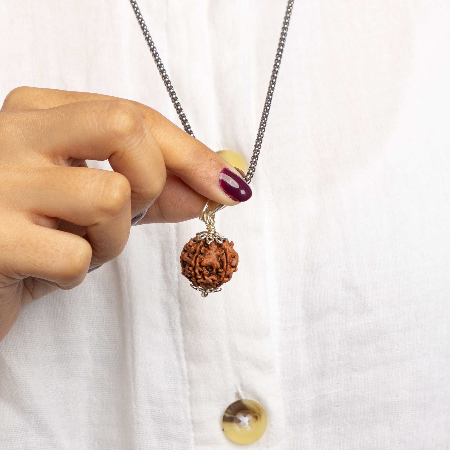 Authentic 9 Mukhi Rudraksha bead for Durga energy and fearlessness