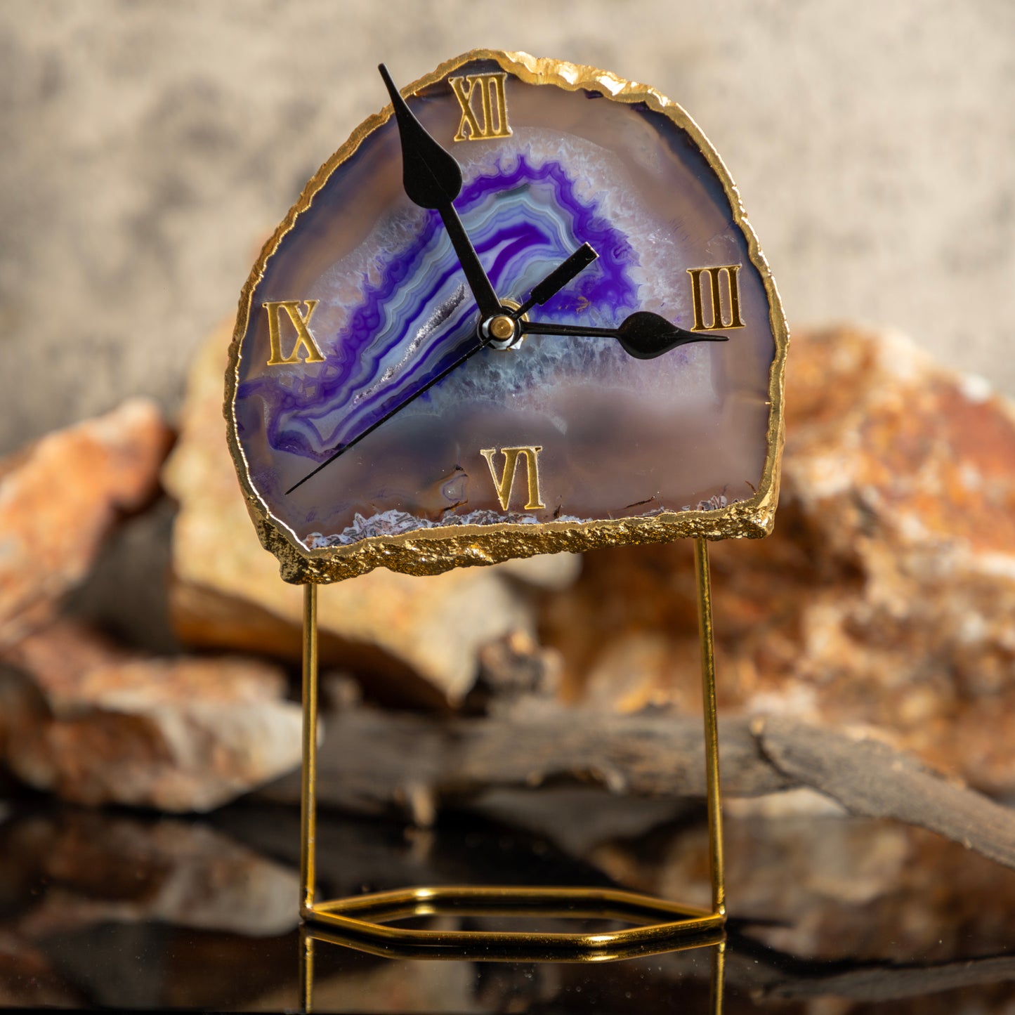 Agate Table clock