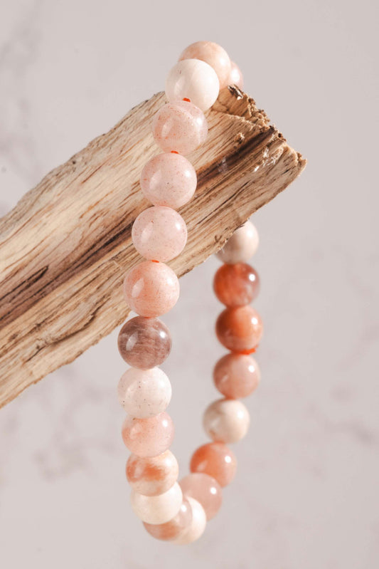 Peach moonstone jewelry for divine feminine energy and peace