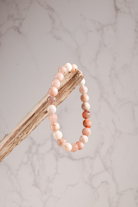 Peach Moon Stone Bracelet