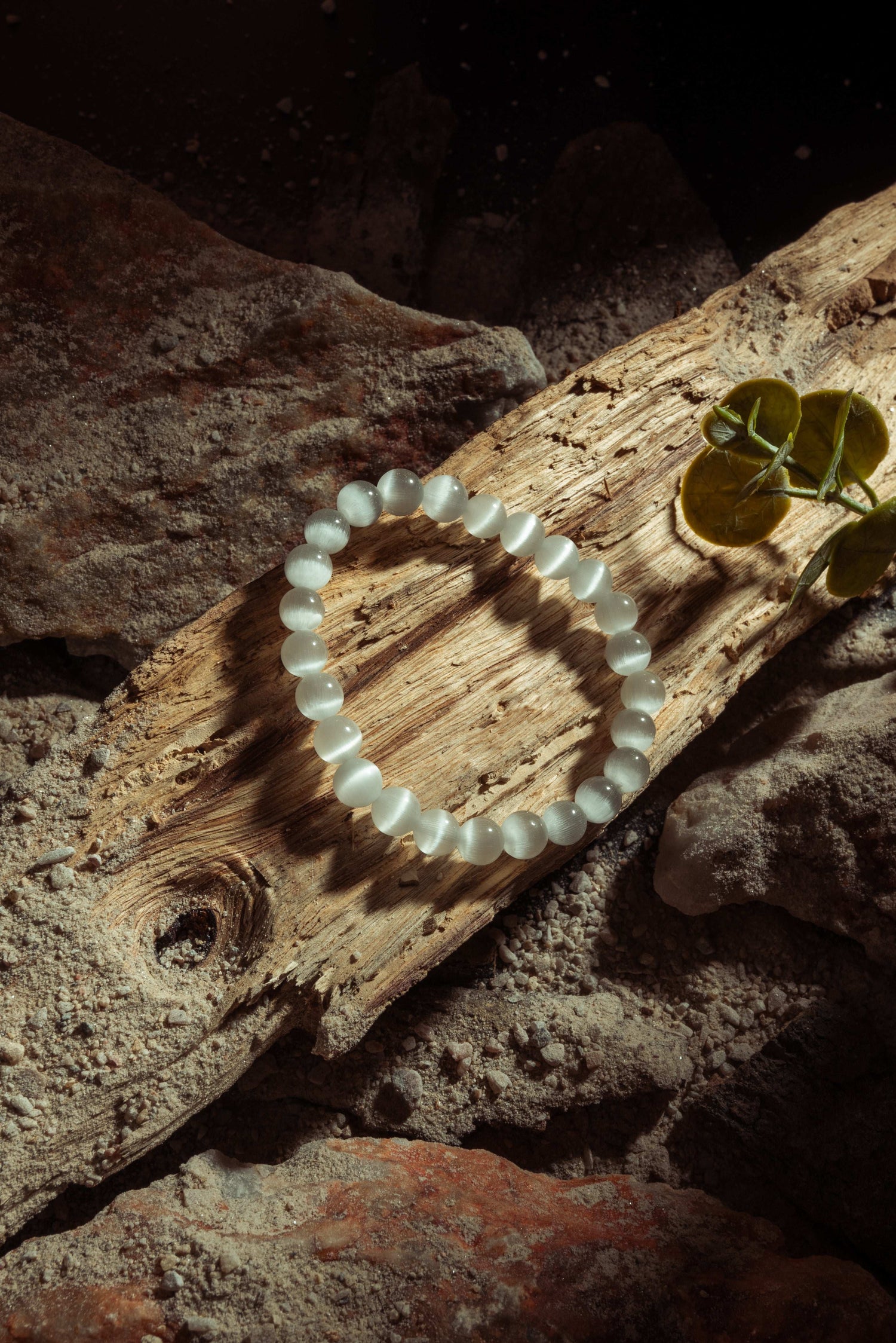 Selenite bracelet for aura cleansing, clarity, and spiritual purity